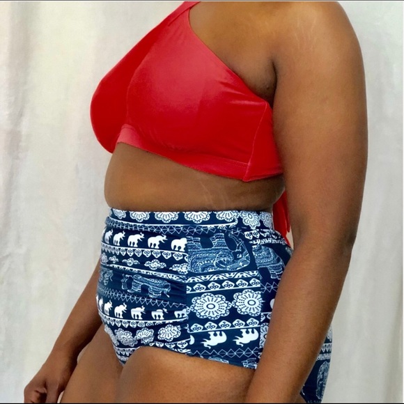 Boho Chic High Waist 2 Piece Swimsuit - Picture 3 of 5